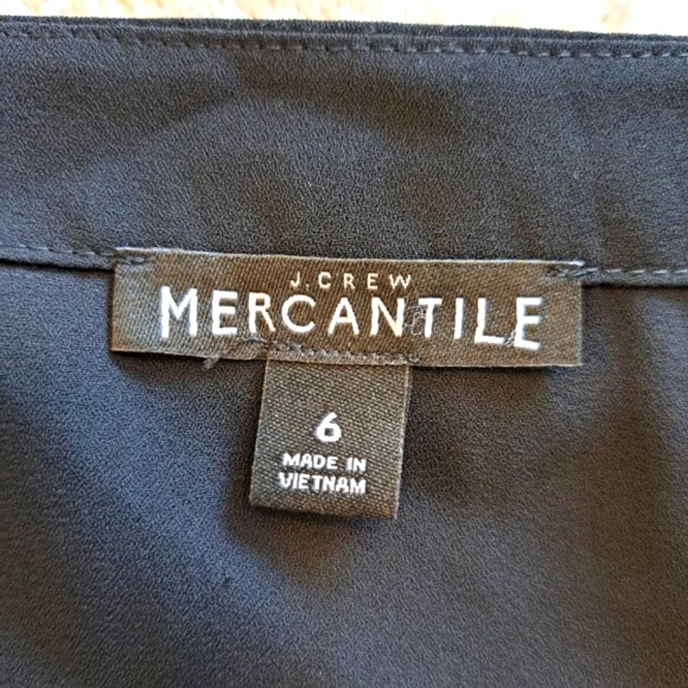 J. Crew Mercantile Sheer Black Tie Bell Sleeved Blouse V Neck Size 6